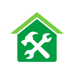 Renovation Icon Vector Illustration Green Version