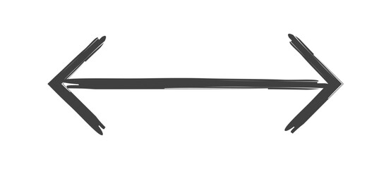 マーカーペンで手描きしたみたいなダブルアロー