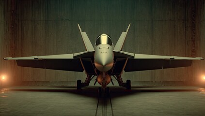 Fighter jet in hangar (7)