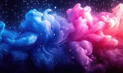 Obraz premium Abstract ink swirls in vibrant colors