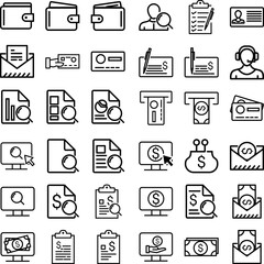 business and finance icon set