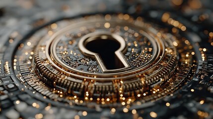 Close-up of Intricate Keyhole Mechanism