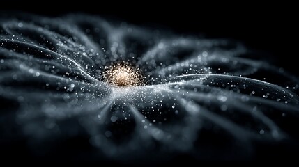 Abstract Galaxy Flower, Cosmic Bloom, Digital Art