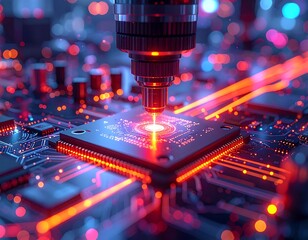 High-tech laser precision machining of a circuit board