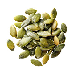 Pumpkin seeds on transpart background