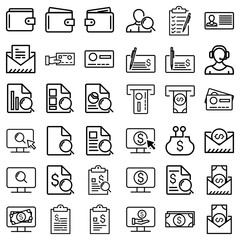 social network icons, business icons set, set of business icons, business and finance icons