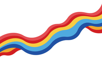 Abstract Colorful Wavy Lines Background.