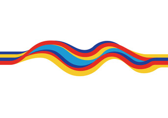 Abstract Colorful Wave Background Design.