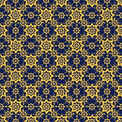 Seamless Mystical Blue Abstract Pattern Background