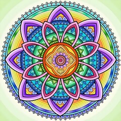 A Colorful and Ornate Mandala Design