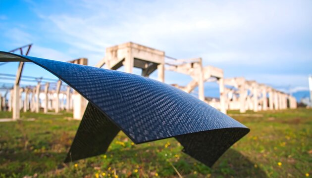 Carbon fiber sheet in a field