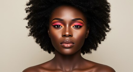 Fototapeta premium Woman with colorful makeup