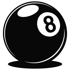 black billiard ball