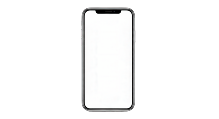 Modern smartphone with blank white screen ready for your custom app interface design mockup, website display, or digital presentation