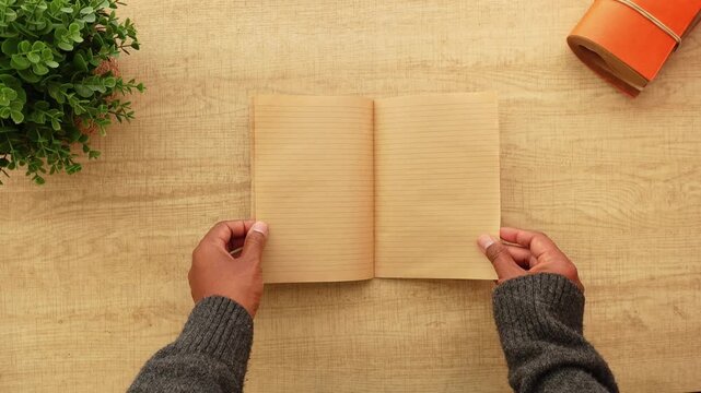 Creating a personal journal with simple materials