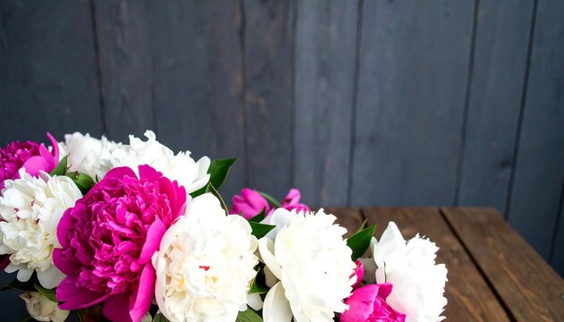 Floral arrangement on wood - Powered by Adobe