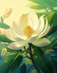 Elegant Magnolia Blossom in Soft Light
