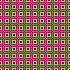 Fototapeta premium Intricate Floral Pattern in Teal and Burgundy A Seamless Design