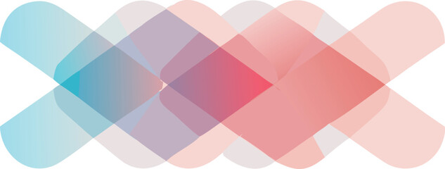 Colorful abstract design featuring vibrant shapes on a clean white background.
