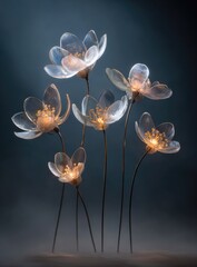 Fototapeta premium Translucent flowers soft light