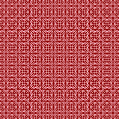 Elegant crimson background featuring a complex symmetrical lattice of spherical shapes, a modern design concept of endless connection