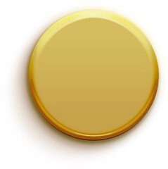 Glossy Round 3D Golden Button Circle Shape Luxury Liquid Shiny Metallic Blank Gold Frame Label Elegant Badge CTA Design Element for Web App UI Background Wedding Christmas Poster Sticker Fashion Decor