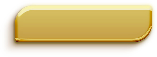 Glossy Rectangle 3D Gold Button Flat Bar Shape Luxury Liquid Shiny Metallic Blank Golden Frame Label Elegant CTA Badge Design for Web App UI Poster Sticker Background Fashion Christmas Wedding Holiday