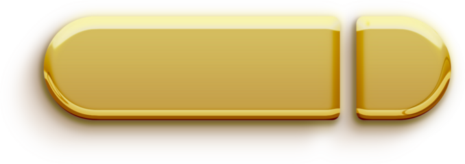 3D Golden Button Glossy Rectangle Shape Split Edge Luxury Liquid Shiny Metallic Blank Gold Frame Label Elegant CTA Badge Bar Template for Poster Sticker Web App UI Background Wedding Christmas Holiday