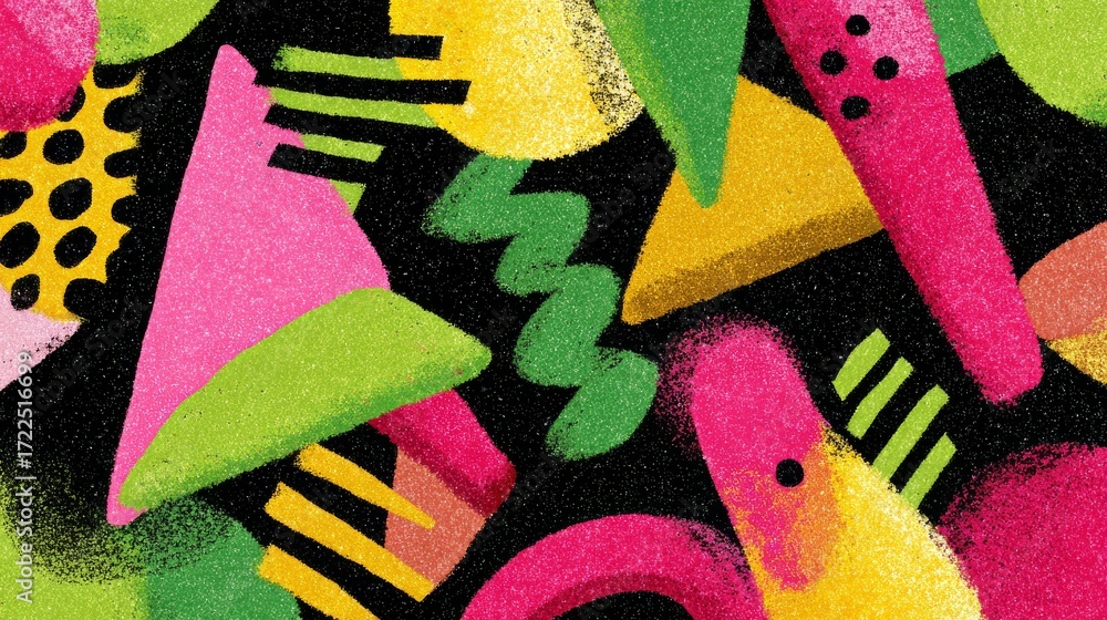 Poster vivid colorful pattern with geometric shapes, a stunning abstract design for modern backgrounds and 
