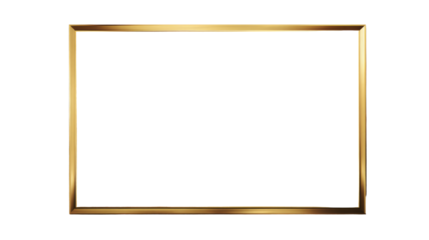 golden picture frame on white background