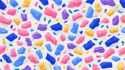 Vibrant watercolor pattern, a colorful abstract design for backgrounds, textiles, and artistic creations.