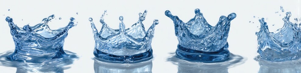 Water splashes in crown shapes (2)