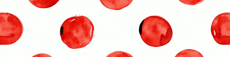 Red watercolor circles on white