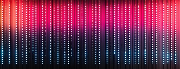 Vertical LED lights in vibrant pink, blue, and dark shades