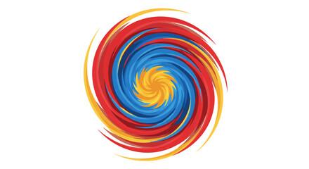 Abstract Colorful Swirling Spiral Design.