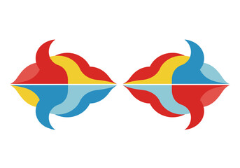 Abstract Colorful Symmetrical Design.