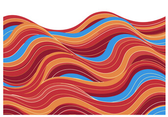 Abstract Colorful Wave Pattern Background.