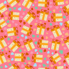 seamless pattern Gift celebration pattern design digital illustration colorful background fun theme decorative creative concept