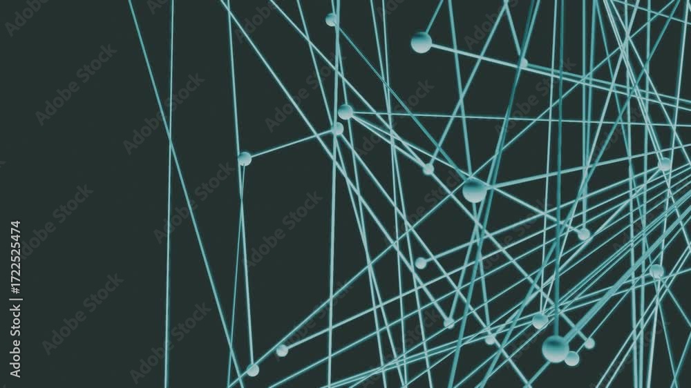 Poster complex lines and nodes connections background
