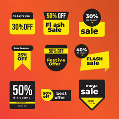 Obraz premium All-in-One Discount Pack 50 Stickers, Labels and Promo Ribbons