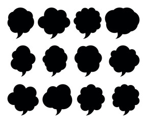 Pack of speech bubbles sketches