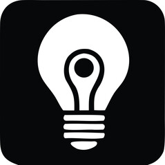 Iconic light bulb symbol for innovation ideas and creative solutions simple geometric design for modern applications