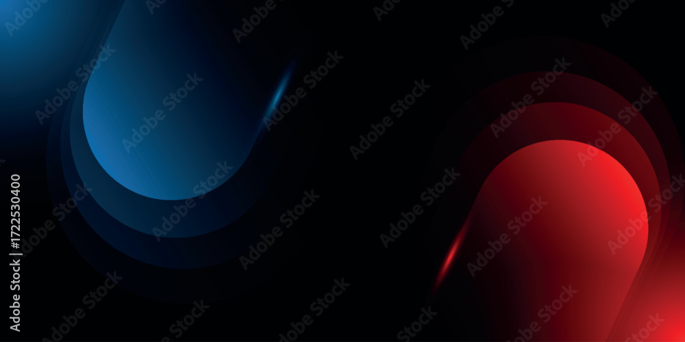 Aufkleber abstract background with modern and futuristic blue adn red gradient diagonal geometric shapes. digi