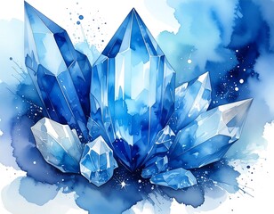 A cluster of vibrant blue crystals