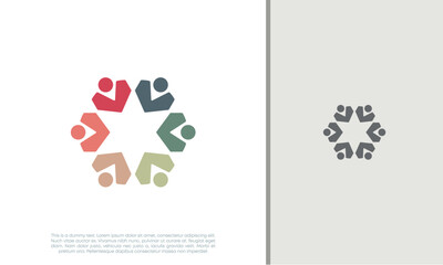 Global Community Logo Icon Elements Template. Community human Logo template vector. Community health care. Abstract Community logo