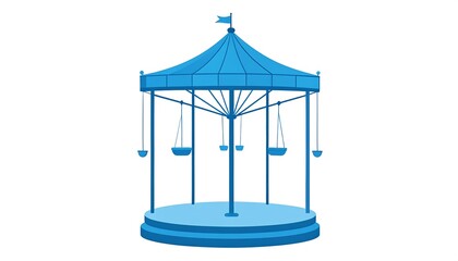 Blue carousel gazebo