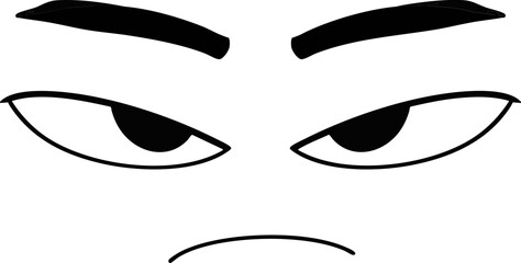 Obraz premium Sulky Face Vector Illustration