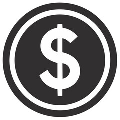 Obraz premium Dollar sign currency coin icon for finance money payment and business transactions