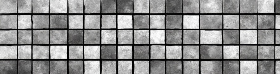 Gray and white square tiles arranged in a grid pattern