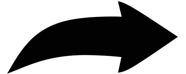 Simple black curved right-pointing arrow
